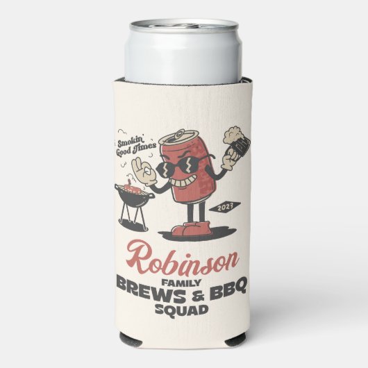 Aangepaste Grappige Familie Barbeque Groep Matchin (Seltzer Achterkant)