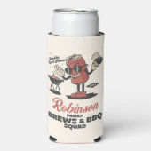 Aangepaste Grappige Familie Barbeque Groep Matchin (Seltzer Voorkant)