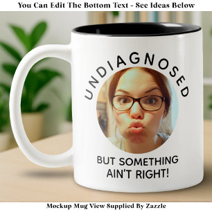 Aangepaste Grappige Foto Sarcasische Grappige Nieu Tweekleurige Koffiemok