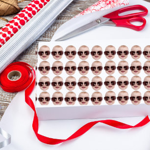 Aangepaste Grappige Foto Verjaardag & Nieuwigheid  Cadeaupapier