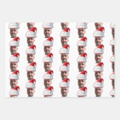 Aangepaste grappige gezicht inpakpapier kerst (Voorkant 2)