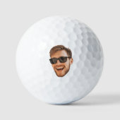 Aangepaste grappige gezicht uitgesneden foto golfballen (Voorkant)