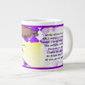 Aangepaste grappige Gingerbread Man Extra Grote Beker (Voorkant rechts)