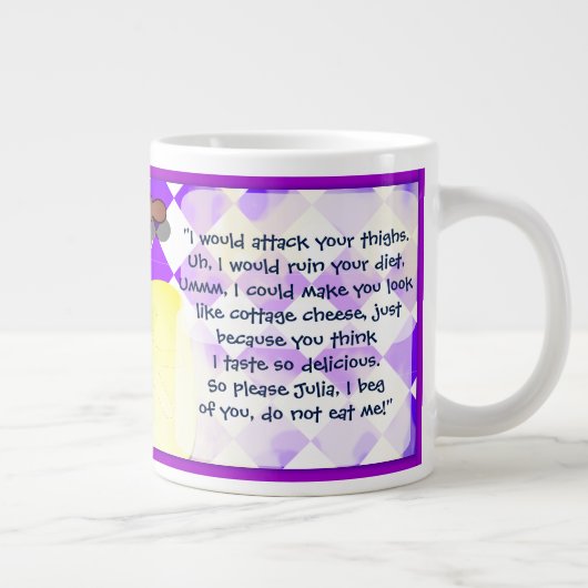 Aangepaste grappige Gingerbread Man Extra Grote Beker (Rechts)