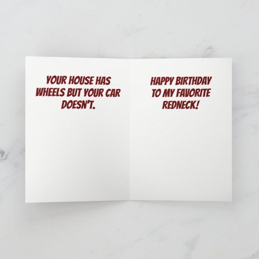 Aangepaste grappige halsauto's kaart (Binnen)