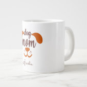 Aangepaste Grappige Hond Mama Script Naam Extra Grote Beker (Voorkant rechts)