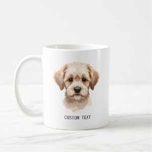 Aangepaste Grappige Hond Portret Foto Met Tekst Koffiemok