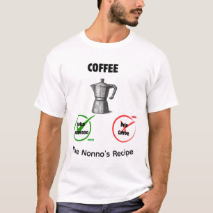 Aangepaste Grappige Italiaanse Koffie Regel Moka P T-shirt