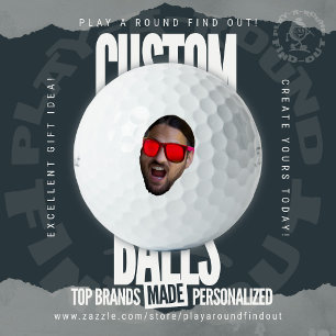 Aangepaste Grappige Jouw Gezicht Op Een Set Titlei Golfballen