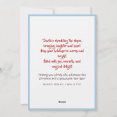 Aangepaste Grappige Kerstman Ski Kerstvakantie Feestdagenkaart (Achterkant)