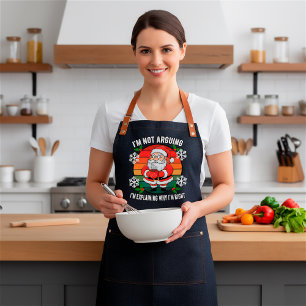 Aangepaste Grappige Kerstman Vakantie Keuken Gift Schort