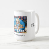 Aangepaste Grappige Kinderloze Kat Dames KAMALA 20 Koffiemok (Voorkant rechts)