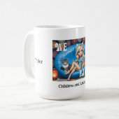 Aangepaste Grappige Kinderloze Kat Dames KAMALA 20 Koffiemok (Voorkant links)