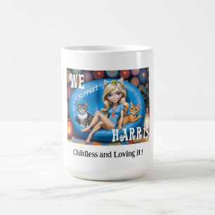 Aangepaste Grappige Kinderloze Kat Dames KAMALA 20 Koffiemok