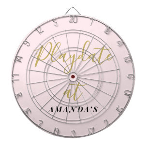 Aangepaste Grappige Pastel Roze Goud Minimalistisc Dartbord