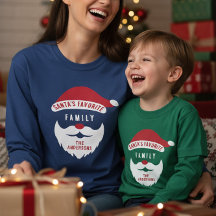 Aangepaste grappige Santa's favoriete familienaam