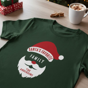 Aangepaste Grappige Sinterklaas Favoriete Familien T-shirt