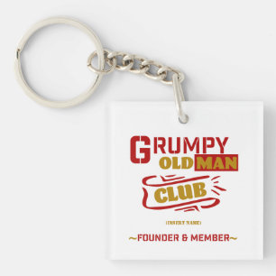 Aangepaste Grappige Sleutelhanger - Grumpy Old Man