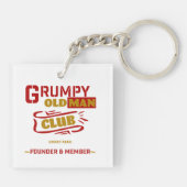 Aangepaste Grappige Sleutelhanger - Grumpy Old Man (Achterkant)