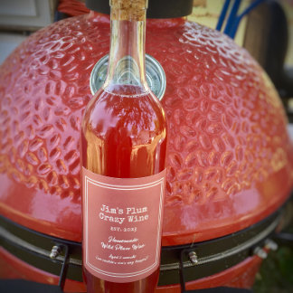 Aangepaste Grappige Thuisgemaakte Wilde Pruim  Wijn Etiket