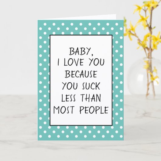 Aangepaste grappigheid waar ik van hou omdat offer kaart (Gele Bloem)