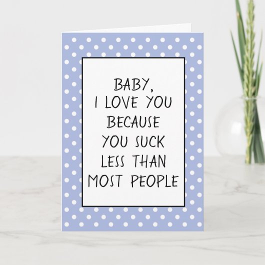 Aangepaste grappigheid waar ik van hou omdat offer kaart (Voorkant)