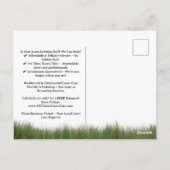 Aangepaste grasmaaierdienst briefkaart (Achterkant)