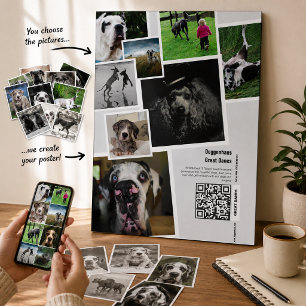 Aangepaste Great Dane Fotocollage Poster