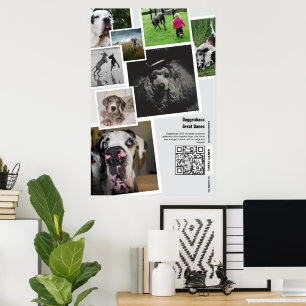 Aangepaste Great Dane Fotocollage Poster
