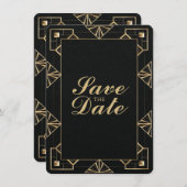 Aangepaste Great Gatsby Save the Date Kaart (Voorkant / Achterkant)