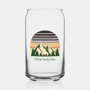 Aangepaste Green Forest Mountain Cabin Blikvorm Glas