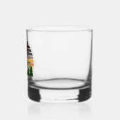 Aangepaste Green Forest Mountain Cabin Whisky Glas (Links)