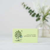 Aangepaste Greenleaf Nursery branding  Klantenkaartje (Staand voorkant)