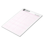 Aangepaste Grid Notitieblok 5 Sq/Inch met Logo & I (Schuin)
