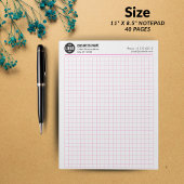 Aangepaste Grid Notitieblok 5 Sq/Inch met Logo & I