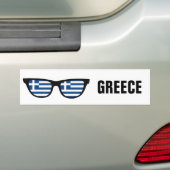 Aangepaste Griekse tekst voor schaduwen en kleuren Bumpersticker (Op auto)