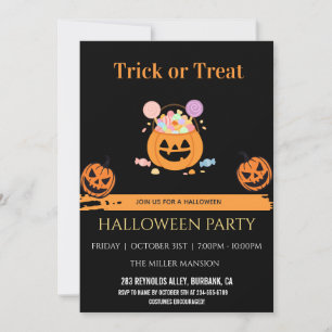 Aangepaste Griezelfeest Halloween Feestje Kaart