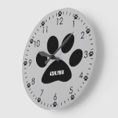 Aangepaste grijze hond grote klok (Hoek)