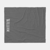 Aangepaste grijze instripes fleece deken (Voorkant (Horizontaal))