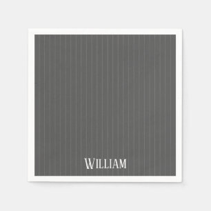 Aangepaste grijze instripes servet