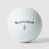 Aangepaste grijze monogram en Gold Script Name Tay Golfballen (Logo)