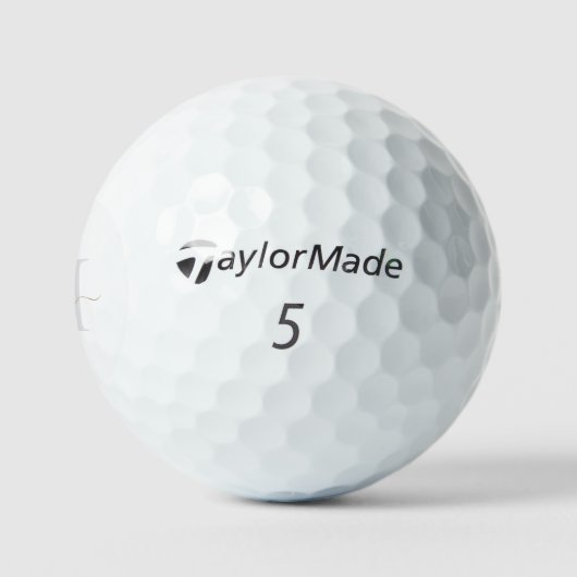 Aangepaste grijze monogram en Gold Script Name Tay Golfballen (Logo)