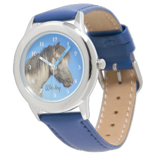 Aangepaste grijze Pony Horloge
