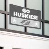 Aangepaste grijze teambanner spandoek (Buitenkant Gebouw)