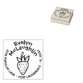 Aangepaste grillige aardbei retour adres stempel (Gestempeld)