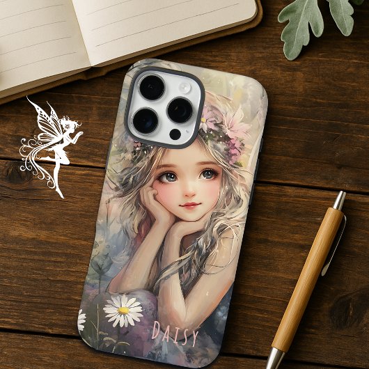 Aangepaste grillige Daisy Fairy Pastel Waterverf Case-Mate iPhone Case
