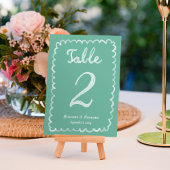 Aangepaste grillige Fun Hand getekend Olive Green Kaart