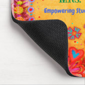 Aangepaste grillige harten bloem empowering geeste muismat (Hoek)