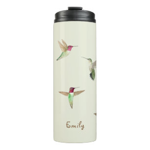 Aangepaste groene Anna's kolibrie Thermosbeker