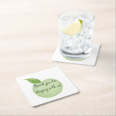 Aangepaste groene Apple wegwerp Onderzetters (Insitu)